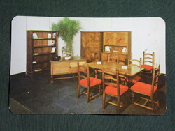 Kártyanaptár,Mezőberény faipari TSZ,bútorgyár,irodabútor, 1979,  (8)