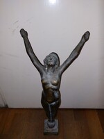 Loósz József nagyméretű fém szobra,48 cm-es. 3112b