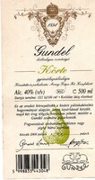 Italcímke: Gundel körte pálinka.