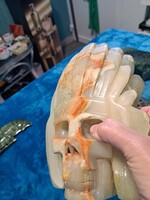 Jadeit jáde  faragott szobor 2,8 KG!!! Szarm: Kína