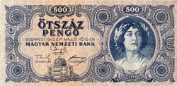 Papírpénz: Ötszáz (500) Pengő, 1945. Orosz P helyett N !