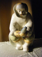 Téli horgászat -  Polonne  porcelán figura