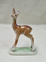 Régi kézzel festett Drasche porcelán őzike figura hibátlan állapotban 15 cm. magas