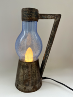 Karcagi fátyolüveg asztali lámpa