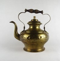 1T917 Antik nagyméretű réz teáskanna
