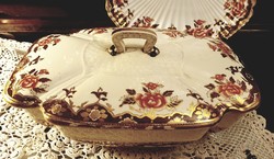 Copeland fajansz köretes tál. Gyémántjeles.  Extrém ritka