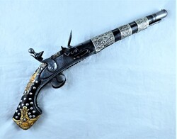 KÜLÖNLEGES, ANTIK, ELÖLTÖLTŐS KOVÁS PISZTOLY, MAROKKÓ, CA. 1830!!!