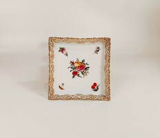 HERENDI, BOUQUET DE FRUITS BFR PORCELÁN KÍNÁLÓ TÁLCA, MESTERFESTŐ JELÖLÉS, JUBILEUMI JELZÉS (HD001)