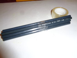 Régi grafit ceruzák  , 6 db  a 60 as évekből  MERKUR  G 11 - 4B