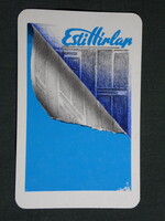 Kártyanaptár,Esti Hírlap,napilap,újság,magazin,grafikai,1980,  (8)