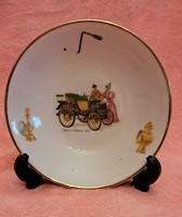 Régi autós porcelán tányér, old mobilos kistányér (L5301)