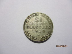 Német államok,Preussen, 2 1/2 Silbergroschen 1854 A XF
