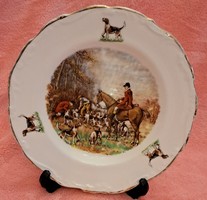 Lovas és beagles vadász jelenetes porcelán tányér 4 (L5311)