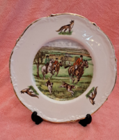 Lovas és beagles vadász jelenetes porcelán tányér 2 (L5310)