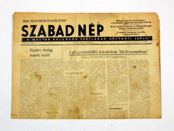 1953 május 4  /  SZABAD NÉP  /  Szülinapilap :-) Eredeti, régi ÚJSÁG Ssz.:  26121