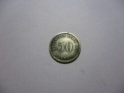 German Empire,(1871-1918)ezüst 50 pfennig 1876 D