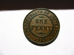 Angol királyi érme: One Penny  1927   Ausztrália