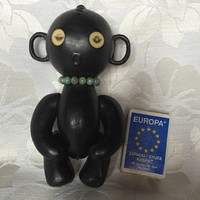 Régi, nagyon retró és nagyon ritka pislogós, alvós néger, fekete baba