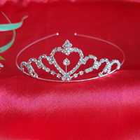 ÚJ, menyasszonyi strasszköves tiara, hajdísz