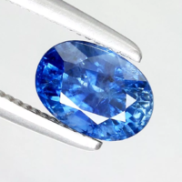 0.91ct ~6x4mm Gyönyörűséges Kék Zafír Ékkő, High-End minőség