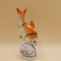 Veress Miklós Kőbányai/ Drasche porcelán hal figura