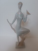 Török János Bèke Hollóháza porcelán figura ritka