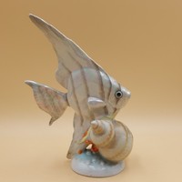 Veress Miklós Kőbányai/ Drasche porcelán hal figura