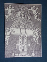 Képeslap,Máriagyüd,kegytemplom,grafikai,angyal,1930-
