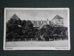 Képeslap,Várpalota, Mátyás király vára látkép,részlet,1940-