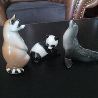 LOMONOSZOV  VÖRÖS PANDA+ FEKETE -FEHÉR PANDA+FÓKA figura! /3 DB/