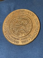 Zsuzsa Keresztes: Garden Friends 1st National Wine Competition 1988 Szekszárd plaque
