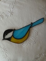 Tiffany cinege madár ablakdísz 1.