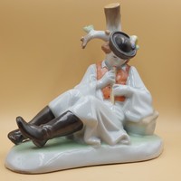 Ménesi Katalin  Zsolnay  Furulyázó juhász figura