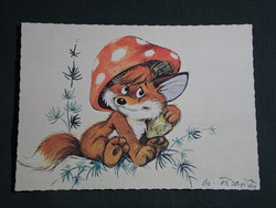 Képeslap,MOKÉP,mozi,Pannónia filmstúdió,VUK a róka,mese,rajzfilm,grafikai,Füzesi Zsuzsa,1984