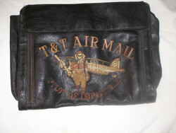 Ritka vintage T&T Airmail pilóta táska