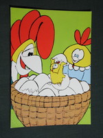 Képeslap,MOKÉP,mozi,Pannónia filmstúdió,Kukori és Kotkoda rajzfilm,grafikai rajzos, 1981