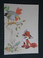 Képeslap,MOKÉP,mozi,Pannónia filmstúdió,VUK a róka,mese,rajzfilm,grafikai,Füzesi Zsuzsa,1984