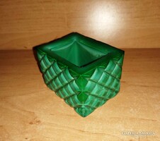 Bohémia malahit üveg cigaretta kínáló (12/d)