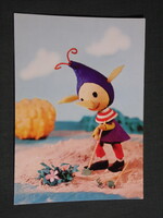 Képeslap,Bródy Vera,báb,Mazsola és Tádé bábfilm figura, 1977