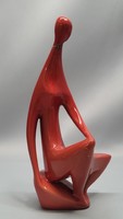 Régi Zsolnay Török János modern figura " Merengő"  /Sérült/