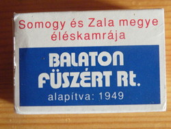 Retro Balaton Füszért Rt. teli doboz gyufa