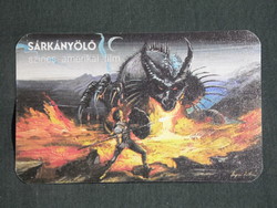 Kártyanaptár,MOKÉP mozi,Sárkányölő Amerikai film,1985,  (8)