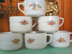 Antik Drasche porcelán teás készlet, 6 db