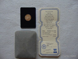 Anglia ezüst emlék 1 crown 1978 díszdobozban certivel 01
