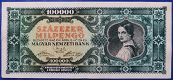 Százezer  Milpengő 1946, VF+.