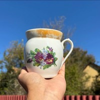 11 cm magas árvácskás csupor porcelán nagymama kincse findzsa