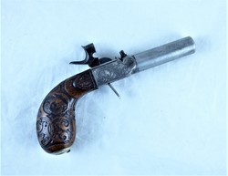 KURIÓZUM, ANTIK, ELÖLTÖLTŐS PISZTOLY, FRANCIAORSZÁG, CA. 1820!!!