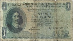 1 font pound 1950.09.19. Dél Afrika Suid Afrikaanse Ritka