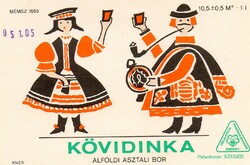 Boros címke: Kövidinka, Szeged.