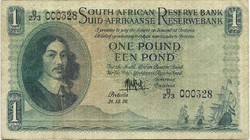 1 font pound 1956.12.21. Dél Afrika South African Ritka